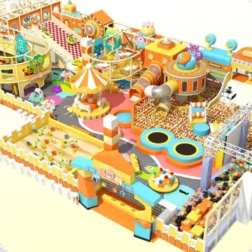 Castle Themed  Children Adventure Play Center Indoor Ball Pool Trampoline Big Slide Indoor Playground For Kids commercial Playground kids Playground Indoor playground Equipment