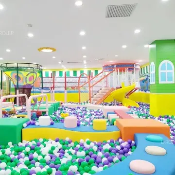 Dirolep ParK Macaroon Themed Amusement Park Playground Wholesale Customized 5-13years Kids Indoor Playground Equipment With Plastic Slide