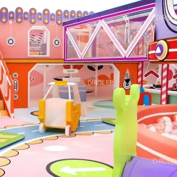 Macaroon Theme kids soft play equipment for amusement park support customization Customizable Macaron Themed Indoor Playground