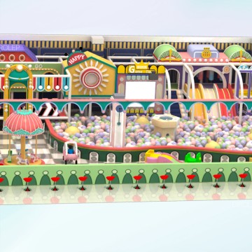 Morandi Themed Indoor Park children Indoor Play indoor Play Park indoor Play kids Play kids Park children Park family Play Center led Wave Slide