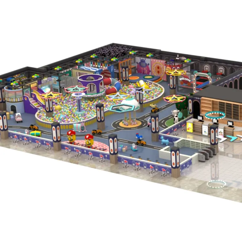 Indoor amusement park slides and climbing frames - inspiring children's spirit of exploration