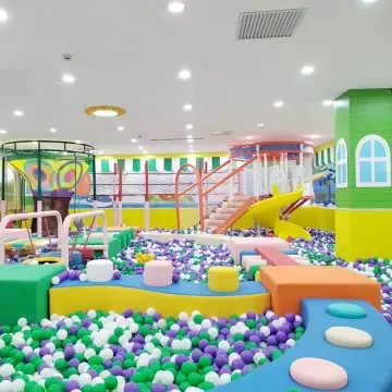 Macaron Themed Children Indoor Playground with Thrilling LED Slide Engaging Play Structure