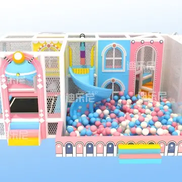 Morandi Themed Custom Indoor Playground Equipment Factory for Kids Slide Trampoline and Climbing Wall