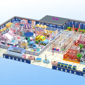 Dirolep Park Morandi Themed Amusement Park Play Center Kids Commercial Playground Indoor Solutions Volcano Slide Equipment Interactive Wall