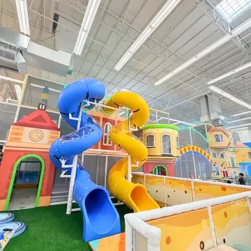 Custom minimalist Morandi indoor playground equipped with professional ninja course, anti-slip trampolines and standardized indoor play facilities.