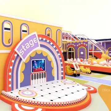Morandi Themed Indoor Soft Playground Equipment  Children Different Space Can Be CustomizedDirolep Park children indoor playground factory free design