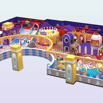 Morandi Themed  Commercial Playground High Quality&environmental Protection Colorful Amusement Park Equipment Kids