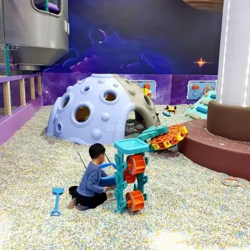 Dirolep ParK Certified Kids Indoor Playground Amusement Park Equipment with LED Slides Customized Set6