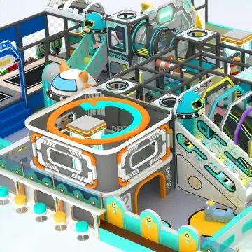 Trendy Themed  kids soft play equipment for amusement park support customization Kids Commercial Indoor Playground with LED Slide Engaging Play Structure Light Effects