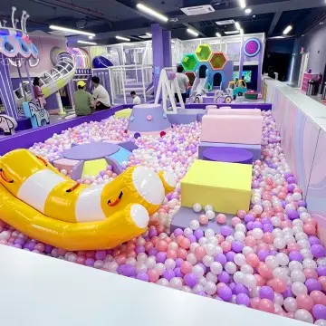 Premium Morandi Color Indoor Playground Factory, Family Entertainment Equipment with Slide Mario Obstacle Course