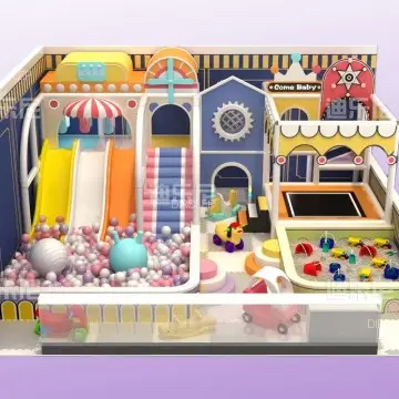 Morandi Themed Dirolep Park Big Customized Ocean Theme Kids Playground Children Indoor Playground Equipment With Slide Ball Pit kids Playground Indoor baby Playground