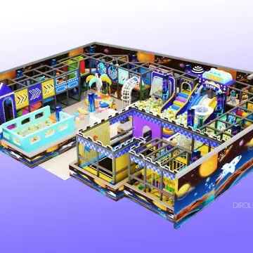 Dirolep Park Space Themed  High Quality Kids Space Theme Indoor Playground with Big Slides for Sale Indoor Park Indoor Children Soft Play Equipment