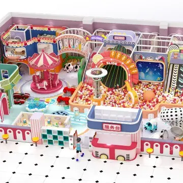 Castle Themed High Quality Amusement Park For Children Juegos Infantiles Indoor Playground With Rope Course Climbing Wall