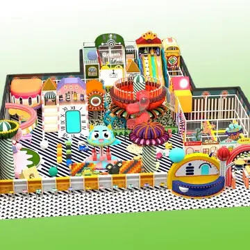 Dirolep Park Morandi Themed Customizable Indoor Playground Equipment for Kids and Toddlers With Ball Machine Climbing Wall and Soft Play Adventure Zone