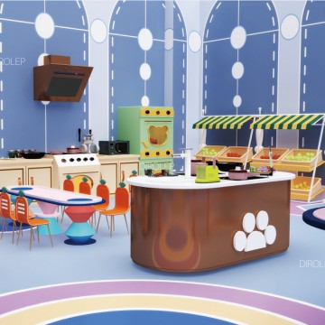 Morandi Themed Commercial Indoor Playground Equipment One-Stop Soft Play Center with Ball Pool for Role Play House in Amusement Parks