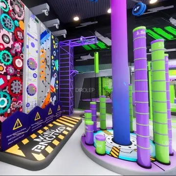 Premium Trendy Indoor Playground, Wholesale Trampoline Slide Climbing Wall High‑Altitude Expansion Play Structures
