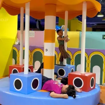 Immersive Morandi-themed custom indoor playground with diversified functional zones, including ninja courses, handmade areas, and puzzle courses for interactive educational play