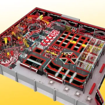 Trampoline park  Free Design Amusement Parks Premium Soft Play Equipment Big Size Kids Indoor Playground With Indoor Trampoline