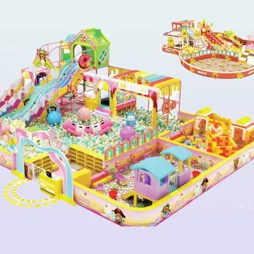 Morandi Themed Dirolep Park PVC Soft Playground Children Play Equipment Indoor for 3-12 Year Children Customized Park Ball Pool