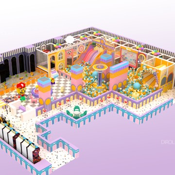 Morandi Advanced Gray Indoor Playground Equipment Factory for Trampoline Park Slide and Ninja Obstacle Course