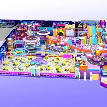 Dirolep ParK Trendy Themed Indoor Playground Soft Play Full Set Including Slides Tunnels Climbing Wall Ball Pit Complete Package