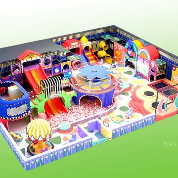 Dirolep Park Morandi Themed Adventure Play Center Factory Price Commercial Slide Kids Plastic Indoor Playground For Children commercial Playground kids Playground