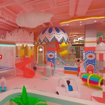 Macaroon Theme commercial kids park children indoor playground manufacturer kids soft play Custom Electric Playground Equipment for Malls and Adventure Parks