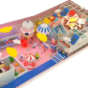 Kids Indoor Playground equipment of commercial indoor soft Play Center Trampoline park Big Slide