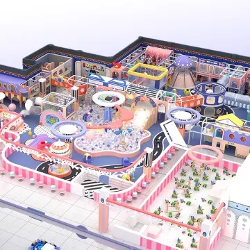 Dirolep Park Morandi Themed Commercial Adventure Park Customized Indoor Playground Equipment for Kids with Obstacle Course Ninja Warrior and Trampoline