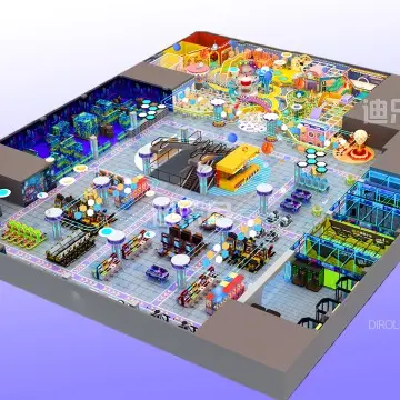 Dirolep ParK Trendy Themed Design Amusement Parks Premium Soft Play Kids Indoor Playground With Indoor Trampoline commercial Playground kids Playground