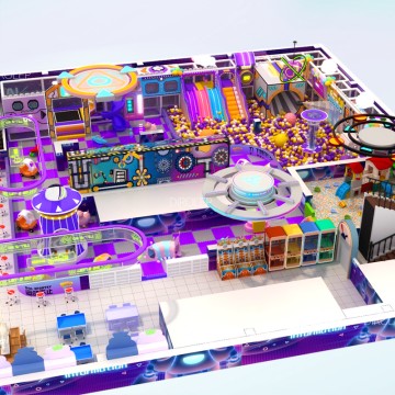 Wholesale Indoor Amusement Facilities, Trendy Play Trampoline Park with Mario 360° Bicycle & Plum Blossom Piles Equipment
