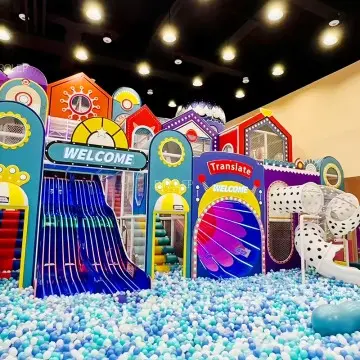 Morandi Themed soft play equipment for amusement park support customization indoor playground slide