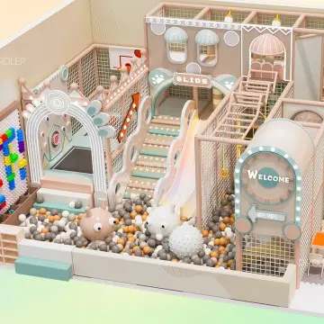 Dirolep ParK Macaroon Themed Amusement Park Playground Wholesale Customized 5-13years Kids Indoor Playground Equipment With Plastic Slide