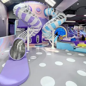 Adventure Family Playground Morandi Themed, Custom Indoor Equipment with High‑Rope Course Ninja Course Climbing Wall