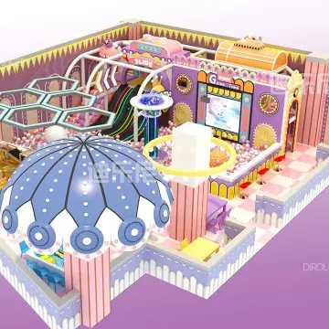 Dirolep Park Castle Themed High Quality Kids Space Theme Indoor Playground with Big Slides for Sale Indoor Park Indoor Children Soft Play Equipment