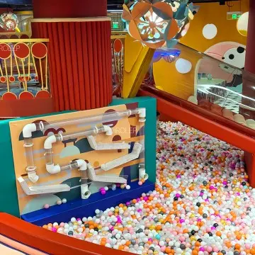 Indoor Family Play Zone Morandi Style, Supplier Supply Safe Play Equipment Including Plum Blossom Pile 360° Bicycle