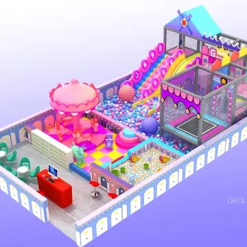 Morandi Themed Dirolep Park children indoor playground factory free design support customization of children's amusement park indoor playground equipment for kids