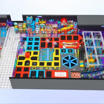 Trampoline park Children Indoor Playground  the team of designers and engineers collaborates closely with clients