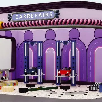 Morandi Themed  Adventure Park children Playground ninja Indoor Playground indoor Playground Equipment role Play House amusement Park Play Center ball Pool Indoor Playground