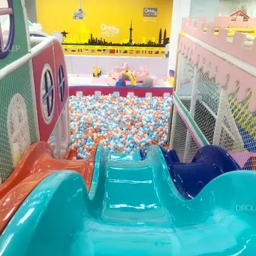 Morandi Themed support customization of children's amusement park High Quality Indoor Playground with Big Slides for Sale