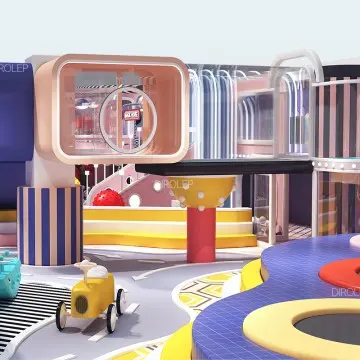 Morandi Themed commercial kids park children indoor playground manufacturer  Environmental Protection Colorful Indoor Playground for Kids