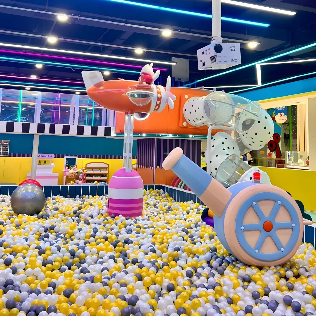 Indoor playground equipment installation completed in New York, USA