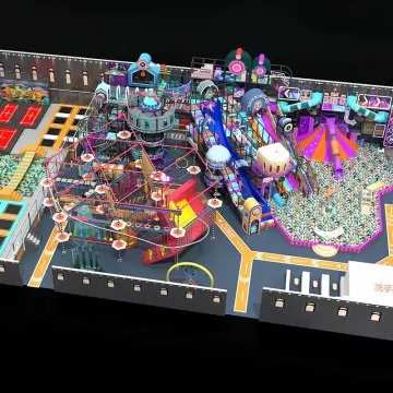 Trendy Themed Children Indoor Playground with Diverse Activity Zones and Space-Efficient Design