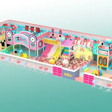 Dirolep ParK Macaroon Themed Children's Indoor Playground colorful Macaron Themed Indoor Soft Playground Equipment innovative Macaron Themed Indoor Play Structures