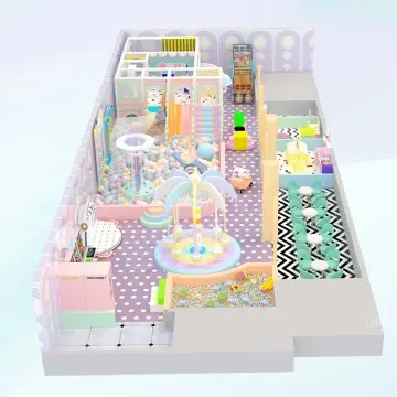 Dirolep ParK Indoor Playground with Sand Play Area Soft Sand Table Kids Creative Play Zone for Early Education Centers