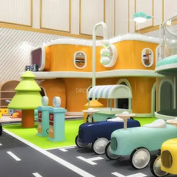 Dirolep ParK Macaroon Themed Popular Design Customized Theme Kids Indoor Playground With Ball Pool and Slides Children Indoor Soft Play