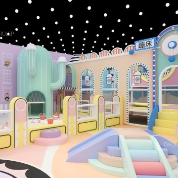 Dirolep ParK Macaroon Themed vibrant Cartoon Themed Indoor Playground Equipment creative Cartoon Themed Children's Indoor Playground high Quality Mazes Themed Indoor Activity Centers