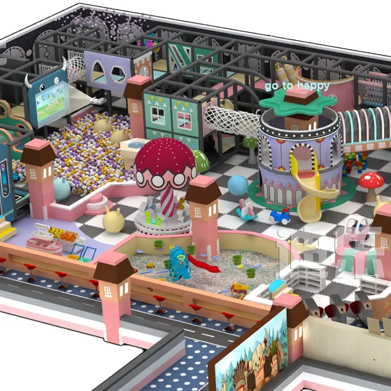 Indoor amusement park equipment for children to play independently