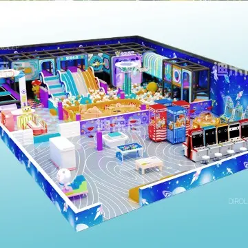 Dirolep Park Space Themed interactive Kids Playground Equipment led Themed Playground Equipment For Children space-themed Indoor Play Zone For Kids led Soft Play House For Children