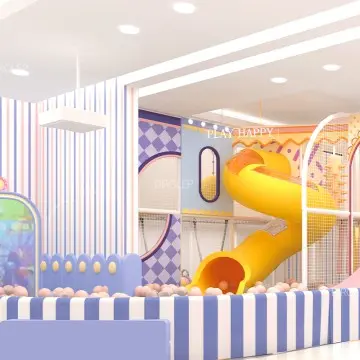 Dreamy custom macaron indoor playground integrated with standard ninja course, anti-collision climbing frames and complete indoor play facilities.